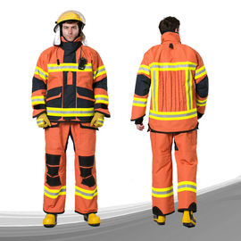 Πορτοκαλί χρώματος πυρίμαχο κοστούμι διάρκειας πυροσβεστών ομοιόμορφο, υψηλό