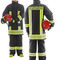 Διπλό σακακιών πυροσβεστών αδιάβροχο στρώμα χρώματος κοστουμιών μαύρο/φθορισμού